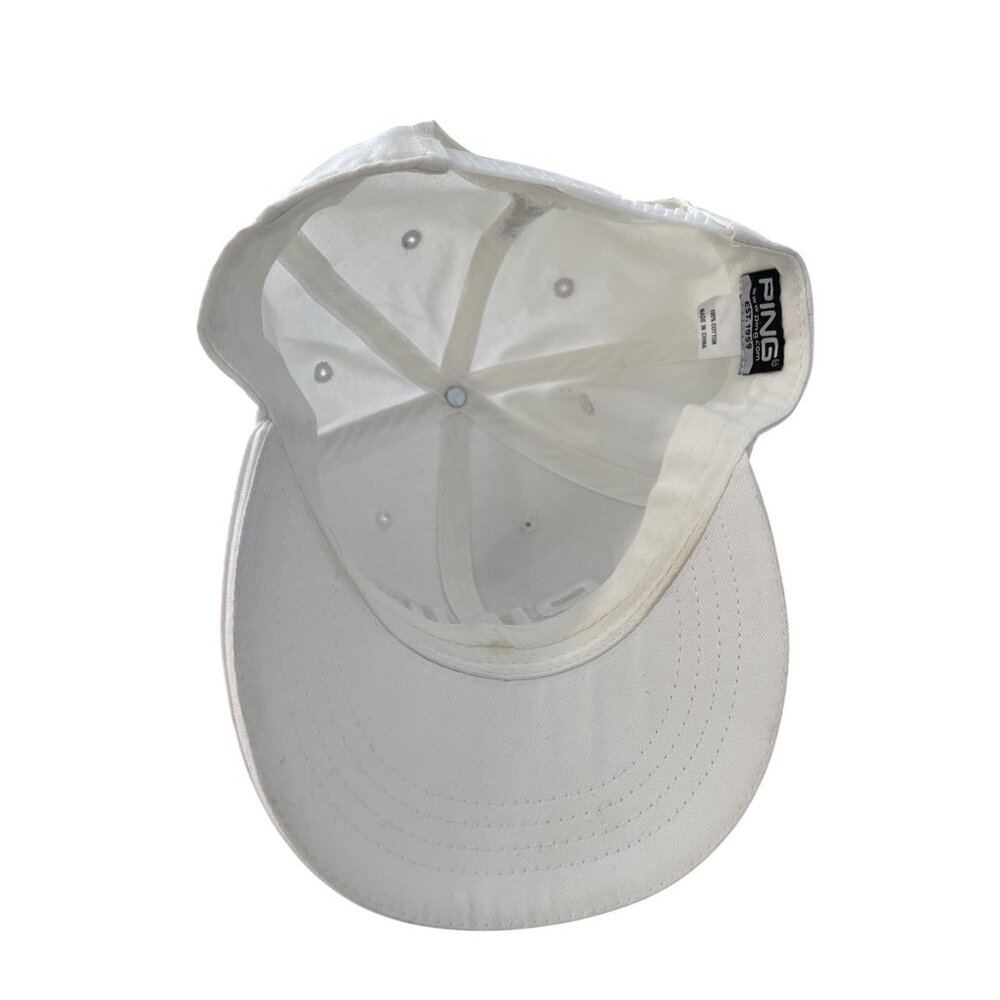 Ping Golf Snapback Cap Adjustable White Cotton Em… - image 2